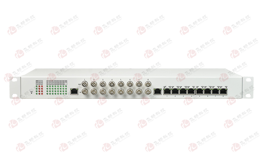 飛暢科技-32路電話+8E1+8FE物理隔離（1+1光備份，19英寸）電話光端機(jī)